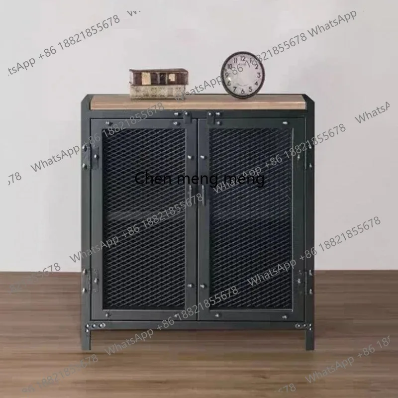 

Iron Kitchen Sideboards Retro Living Room Storage Cabinets Industrial Style Locker Wine Cabinet Living Room Decoration Furniture