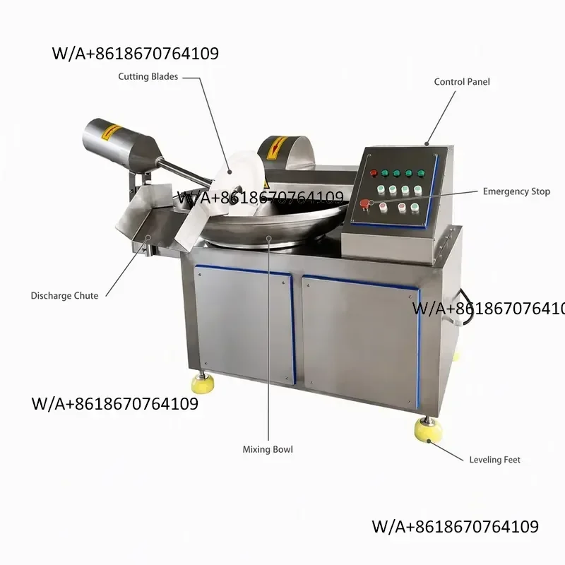 Bowl Cutter For Hot Dog Sausage Ham Meatball Emulsion Making Stainless Steel Food Processing Equipment Industria