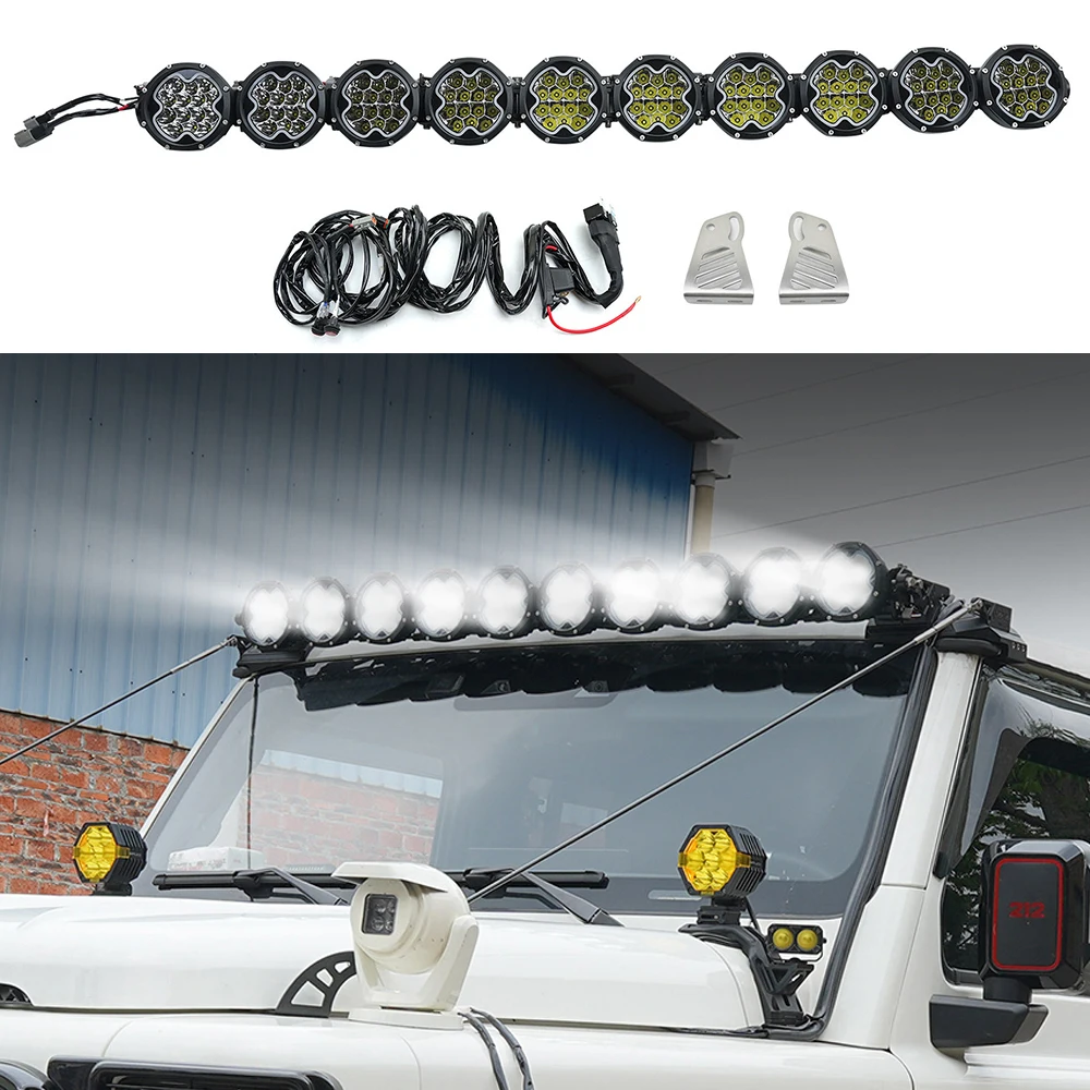Modified Off-road Car Roof Spotlights Fit for BAIC 212 T01 Starry Sky Outdoor Searchlight Strip Ceiling Light Accessories