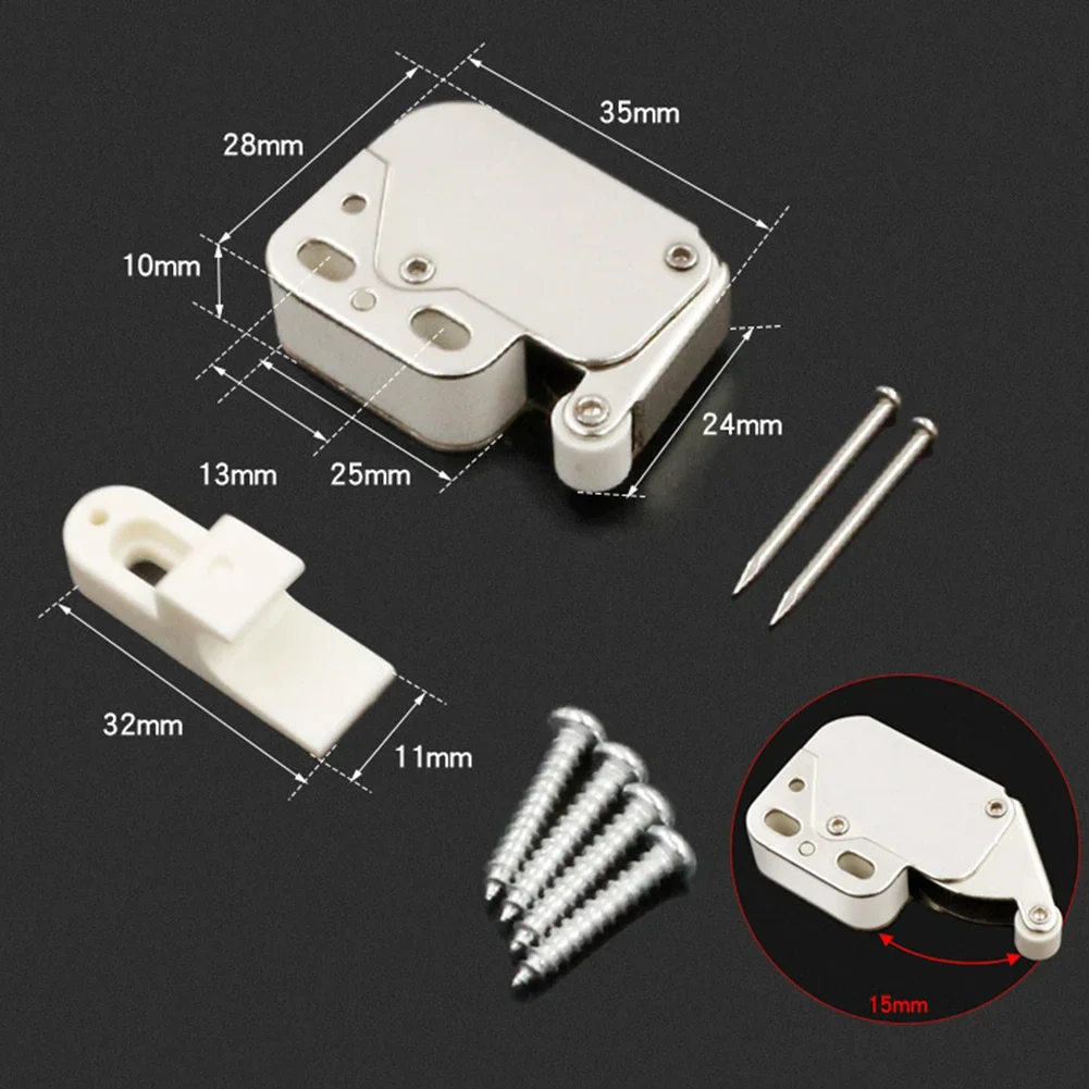 Spring Push Catch Touch Latch Cabinet Door Rebound Device Magnetic Touch Cabinet Self-locking Catch Latch Furniture Hardware