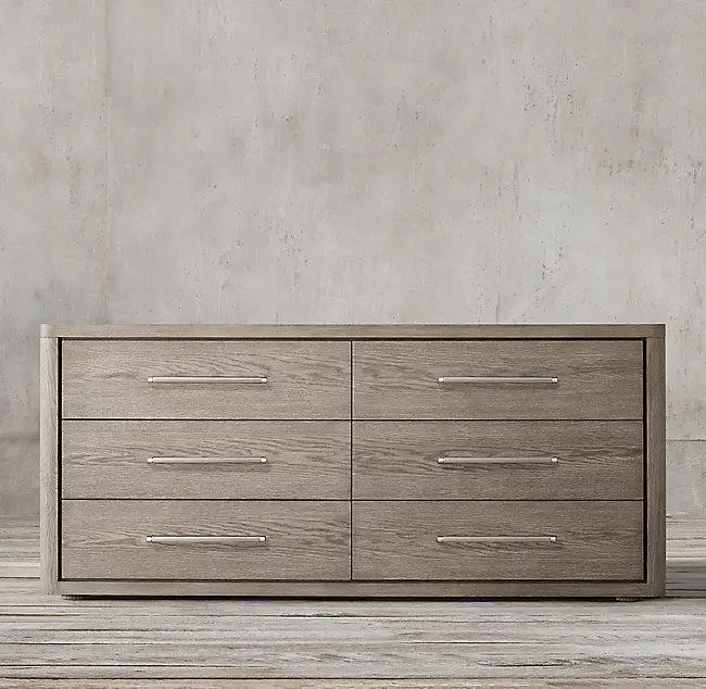 

American rural RH solid wood chest French rural retro furniture wardrobe Italian modern simple side cabinet