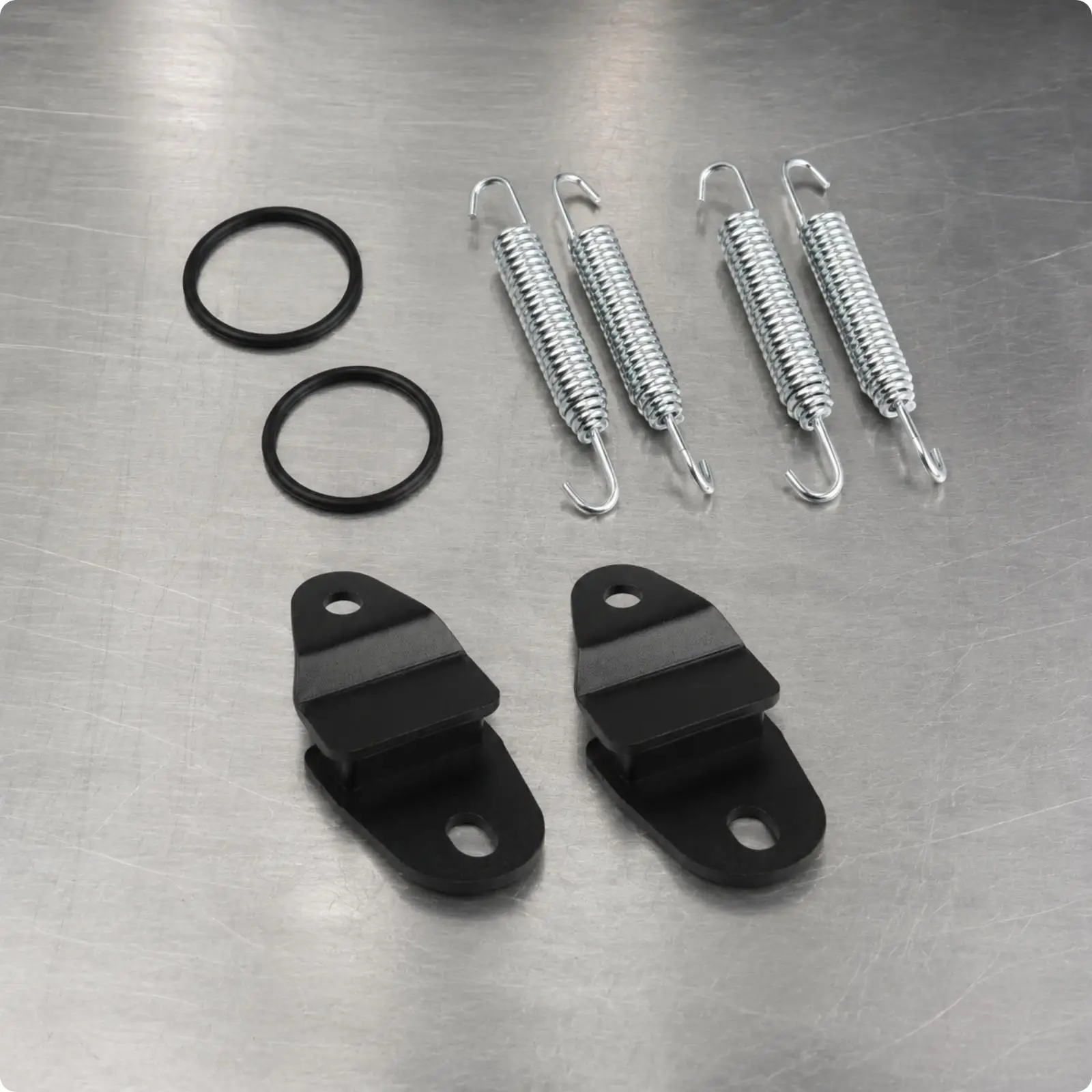 Replacement Exhaust Damper Bracket Kit Compatible with Banshee 350 YFZ350 ATV O Ring Spring Mount Set