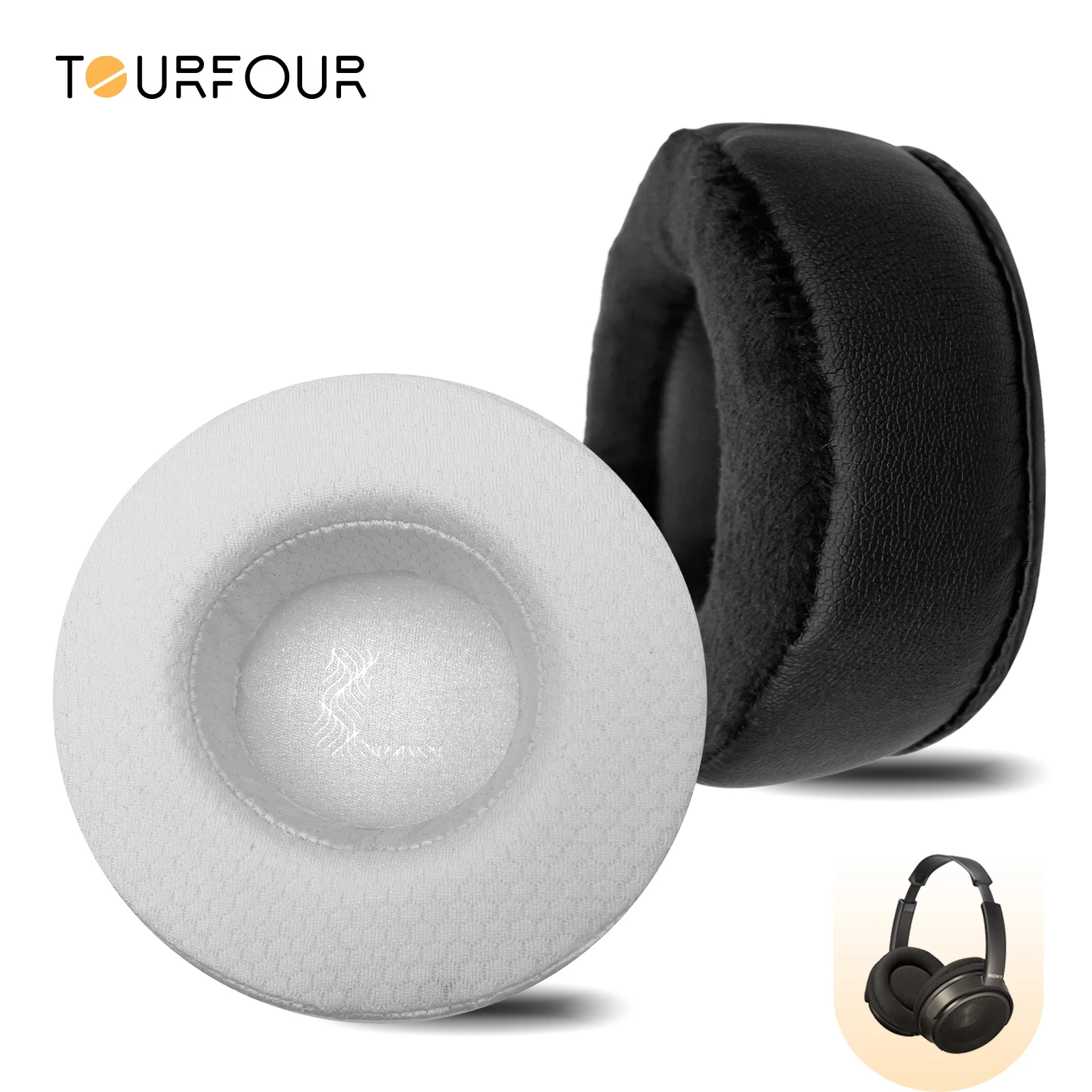 TOURFOUR Replacement Earpads for Sony MA300,CD470, MDR-XD150,XD200,RF5000,RF6000,RF6500,RF7000,RF7100 Headphones Ear Cushion