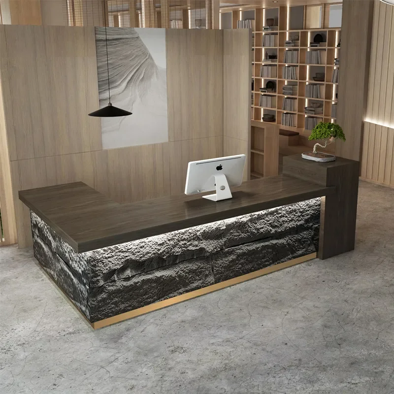 for New Chinese Health Center Front Desk Checkout Counter for Store Commercial Ear Shop Restaurant Corner Bar Foot Bath Shop