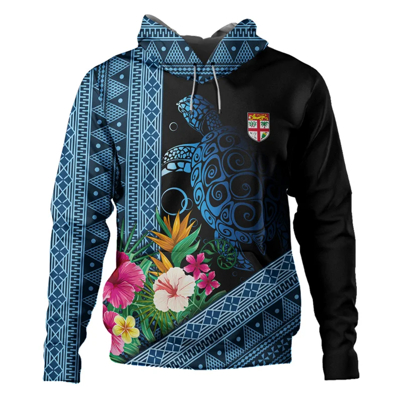 

3D Print Fiji Independence 1970 Tapa Style Polynesian Hoodies For Men Fashion Streetwear Tops Hoodie Clothing Hooded Sweatshirts