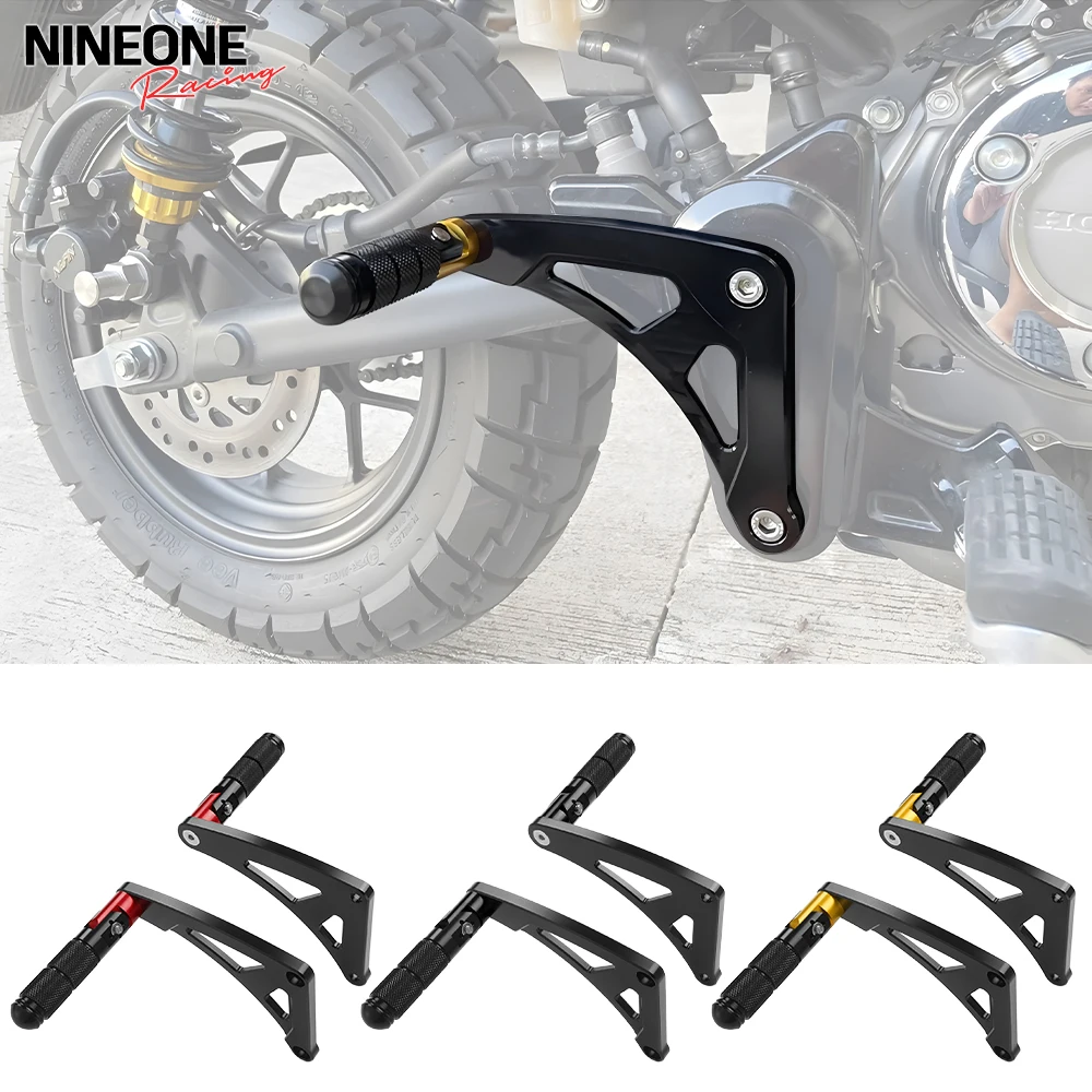 

CNC Folding Rear Passenger Footpegs For Honda Monkey 125 Z125 2018-2025 Extended Larger Foot Rest Pedals With Bracket JB02 JB03