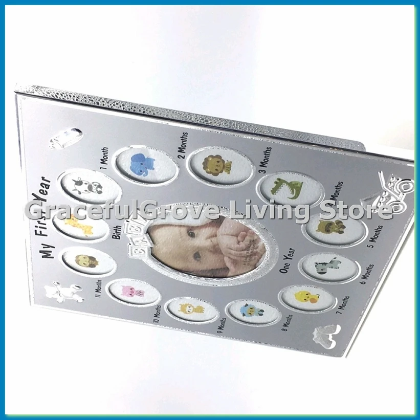 

Детская фоторамка «Мой первый год», подарок для малыша, подарок на день рождения, украшение для дома и семьи, рамка для фотографий на 12 месяцев - ABLM