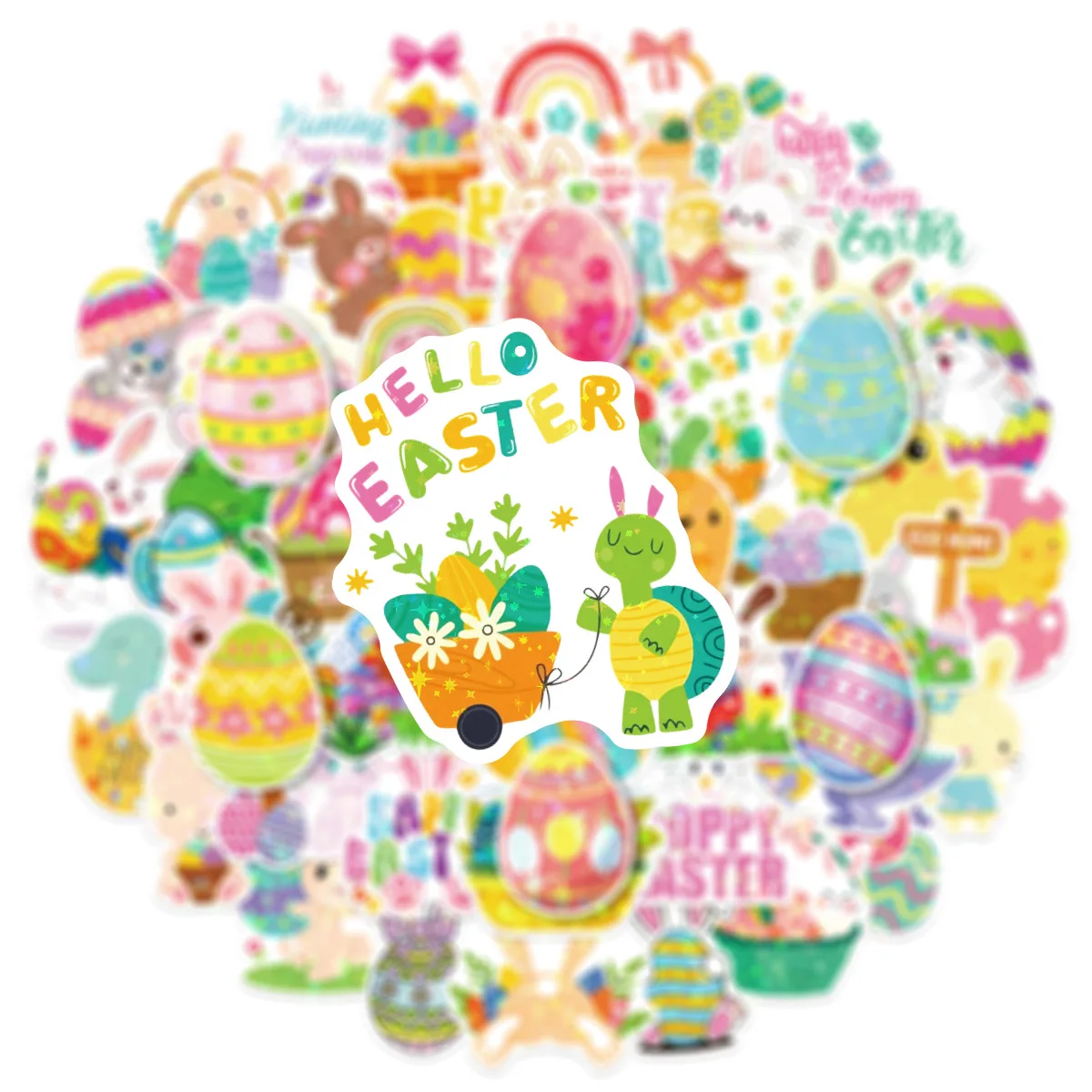 

10/50PCS Laser Easter Graffiti Stickers Exquisite Fashion Sticker for Phone Computer Notebook Stationery DIY Toys Secret