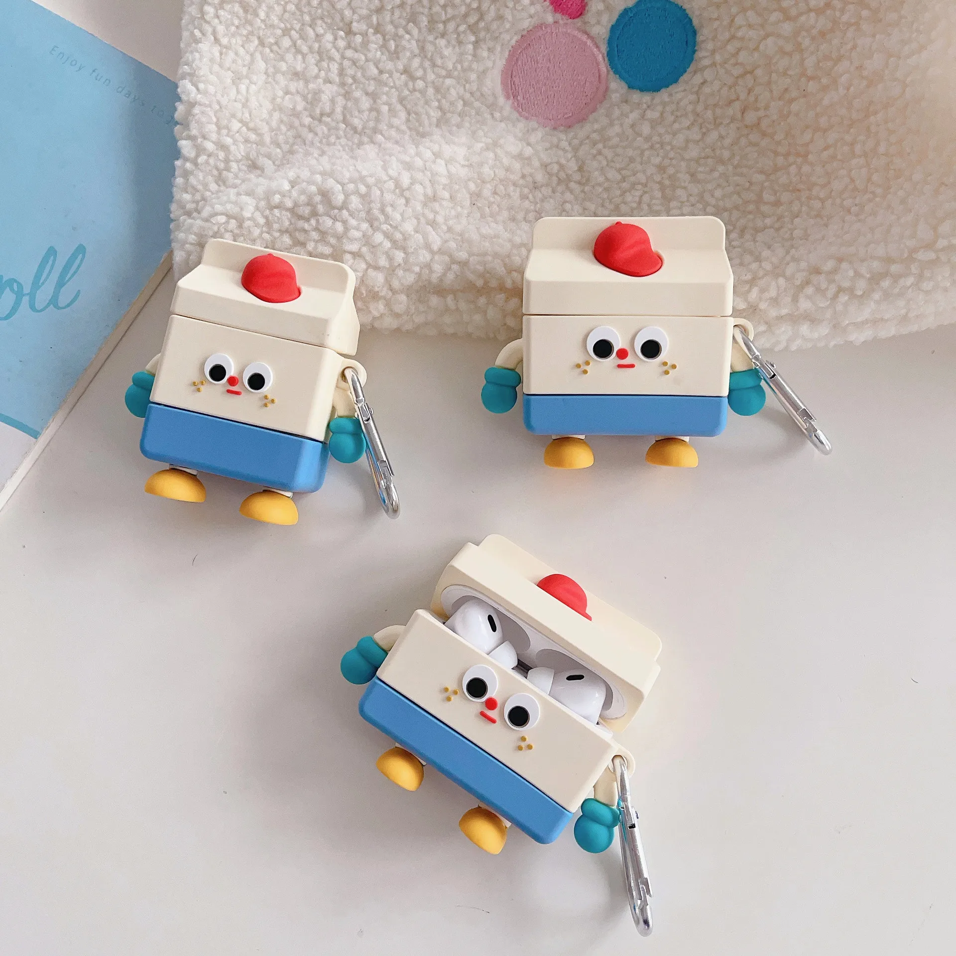 For Airpods 4 Case,Cute 3D Robot Shockproof Silicone Earphone Cover For Airpod 4 Case/Airpods Pro 2 Case Kids Boys