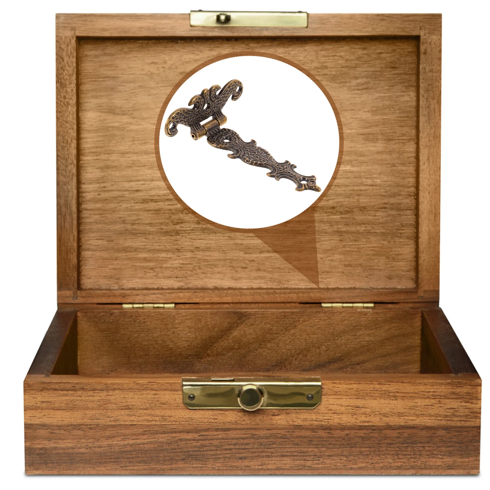 

6pcs Hinges for Wooden Boxes Jewelry Cabinets Metal Hinges Heavy Duty Metal Hardware Furniture