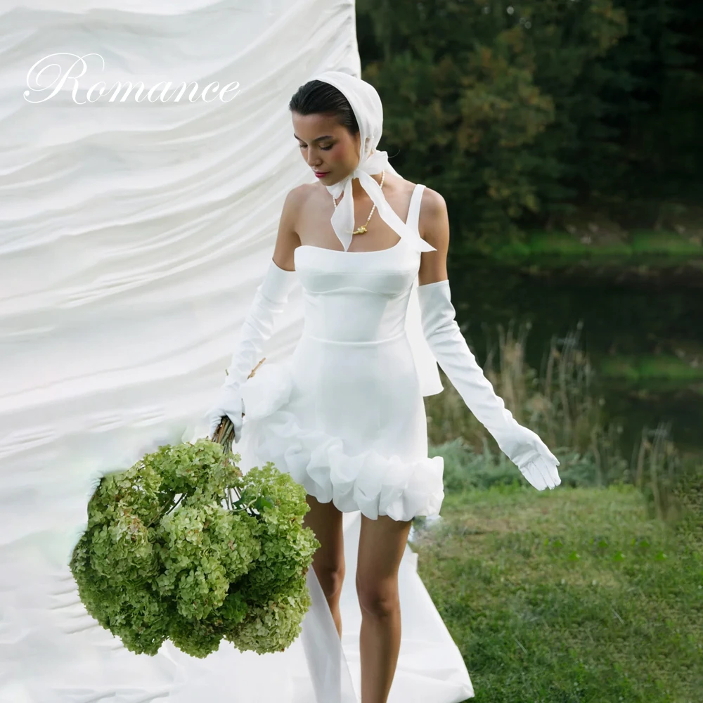 

Modern Pleat Short One-Shoulder Sheath Wedding Dresses Women 2025 Strapless Open Back Above-Knee Vestidos De Novia Customized