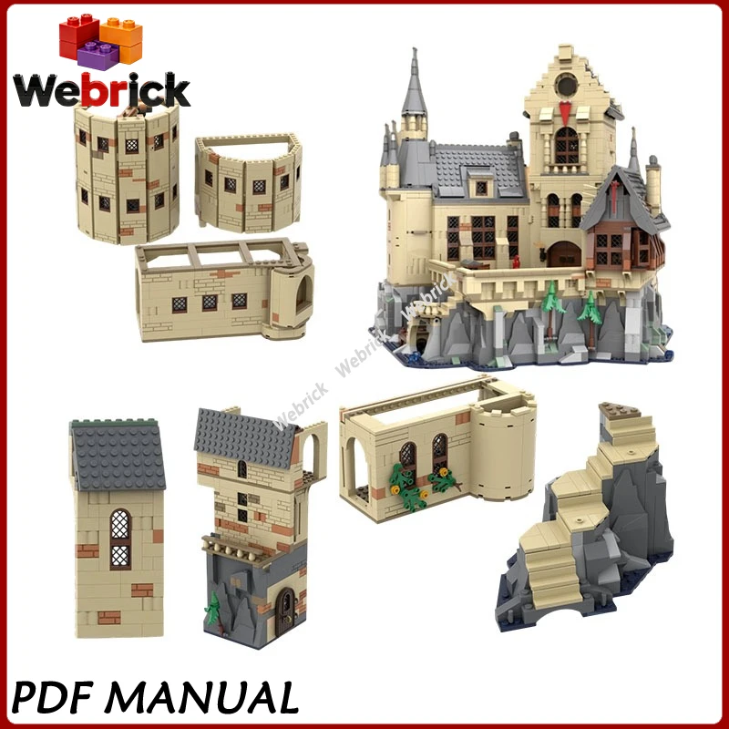 Expansion Set for HP Castle The Great Hall MOC Building Blocks Medieval Style Castle Hall Kit