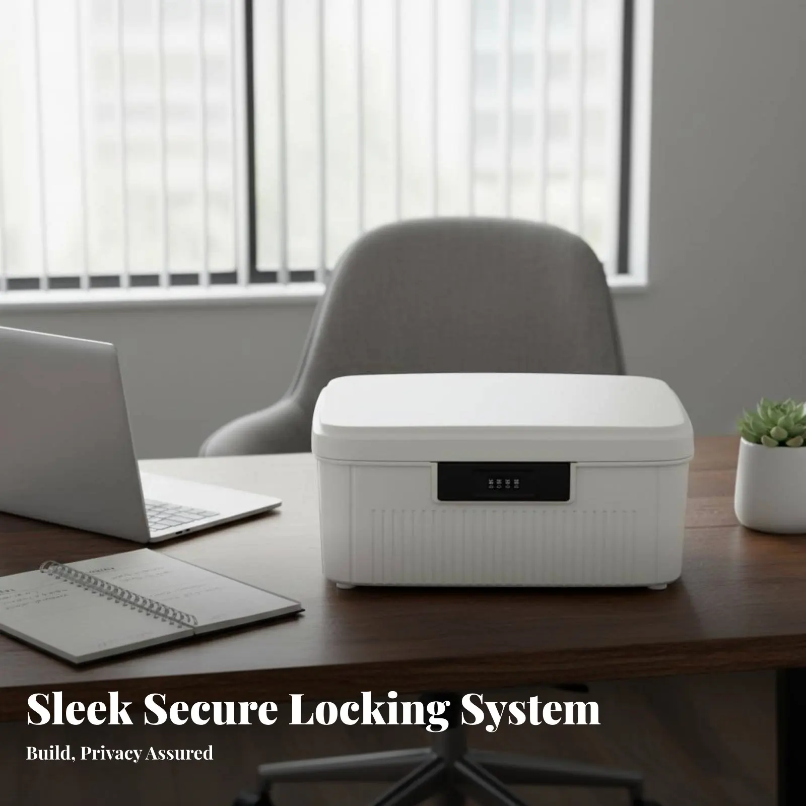 

Combination Lock Safe Box Portable with Handles Combination Lock Box Large Capacity Sturdy-Duty for Adults, Home, School