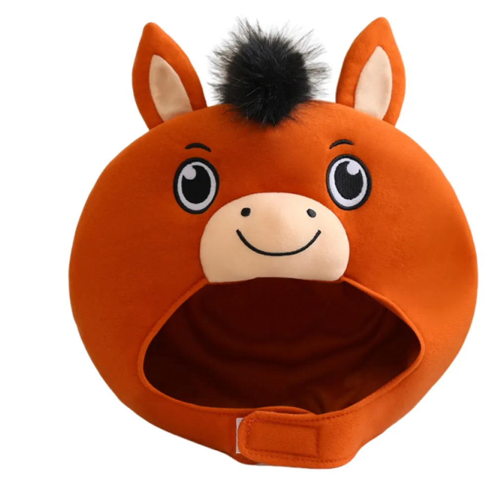 New Year Head Chinese Zodiac Animal Headgear Cosplay Party Photo Prop Selfie Accessory Festive Event Horse Year Mascot Costume