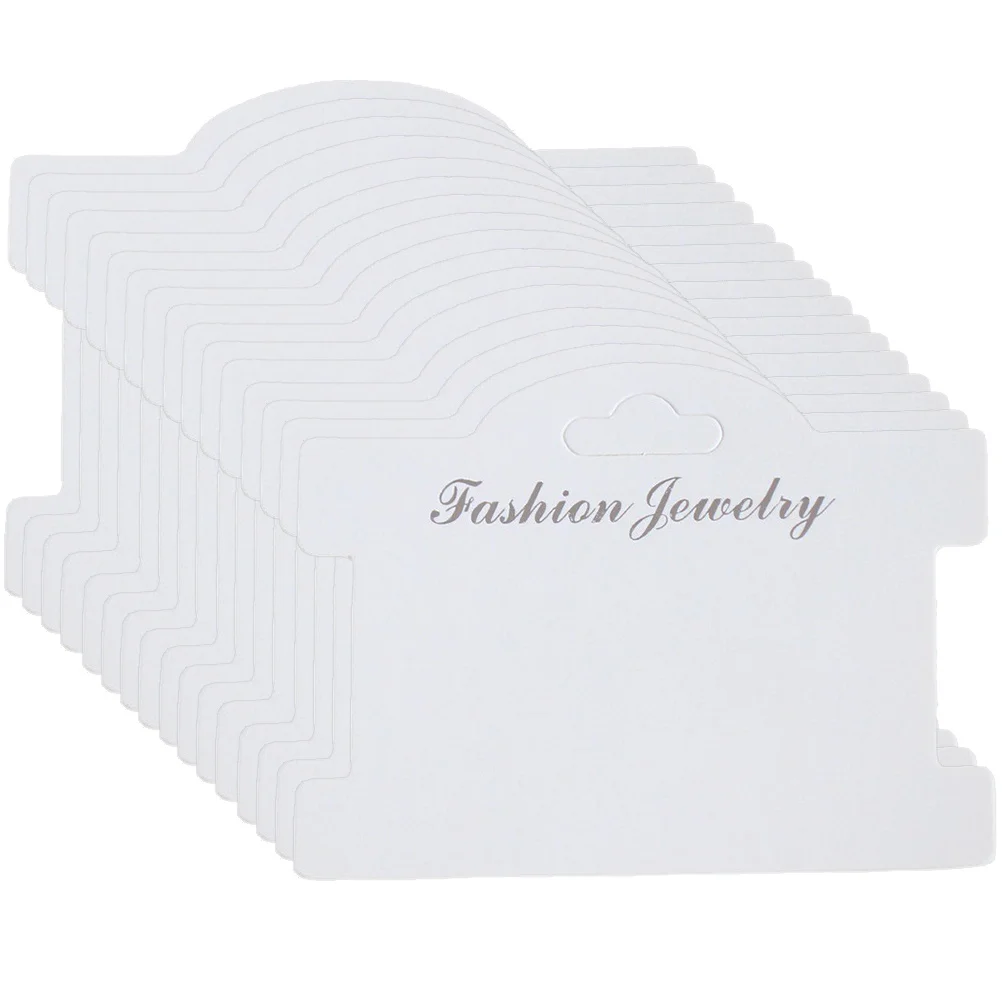 

100 Pcs Bracelet Display Cards Jewelry Packaging White Paper H made Accessories Gift Box Supplies Necklace Holder Small Business