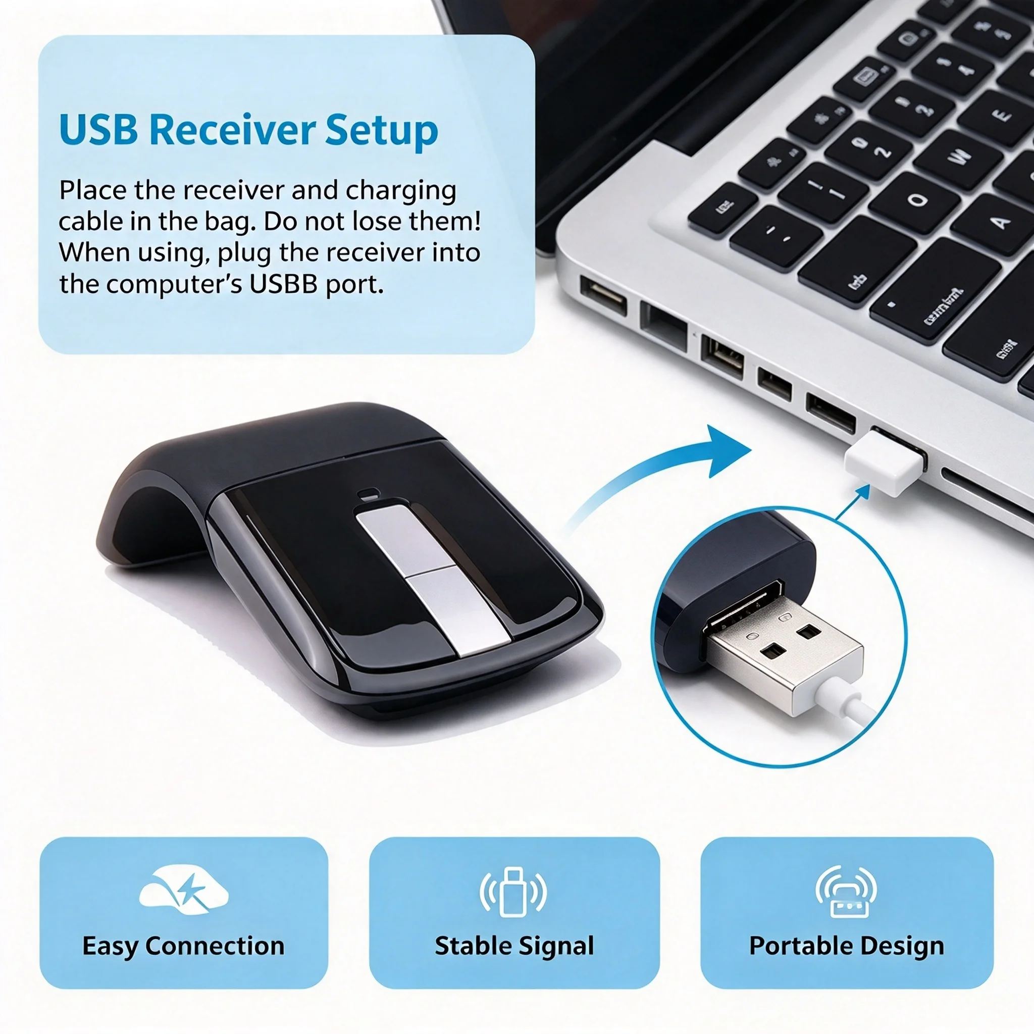 Wireless 2.4G/Bluetooth Foldable Silent Pocket Mouse Portable Lightweight Folding Office Travel Mouse For PC Computer Laptop