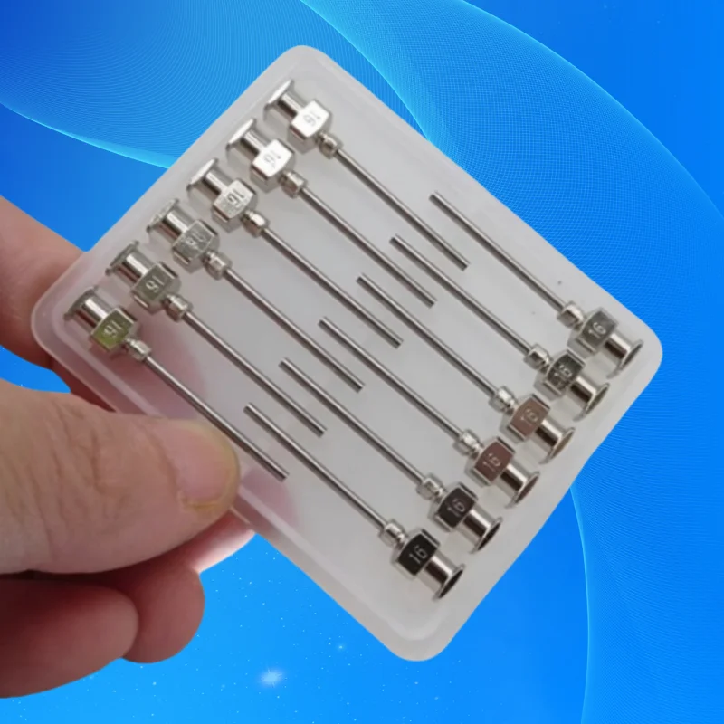 Free Shipping 12Pcs 1 Inch Tip Length 16G Blunt Stainless Steel Glue Dispensing Needles Syringe Needle Tips
