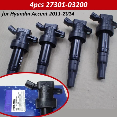 4 piezas 27301-03200 2730103200   Bobinas de encendido para Hyundai Accent I25 I30 L4 1.4L 1.6L 2014-2017
