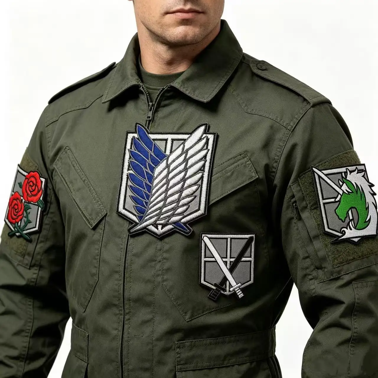 Attack on Titan Embroidered Velcro Patch, Backpack Morale Badge, Anime Wings of Freedom Embroidered Armband
