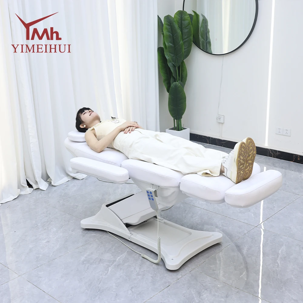 Electric 3 Motor Aesthetic Reclining Medical Examination Tattoo Chair Spa Massage Cosmetic Facial Beauty Bed