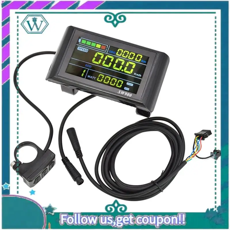 

AA92-SW900 Color Screen Smart Diplay Electric Bicycle 6 Cores Waterproof Cable Waterproof Interface Light Weight