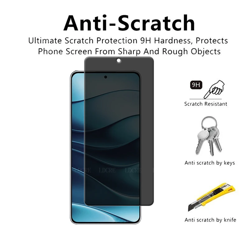 4Pcs For Xiaomi Redmi Note 14 5G Glass Redmi Note 14 5G Screen Protector HD 9H Privacy Anti-Spy Glass Redmi Note 14 Note14 5G - Image 2