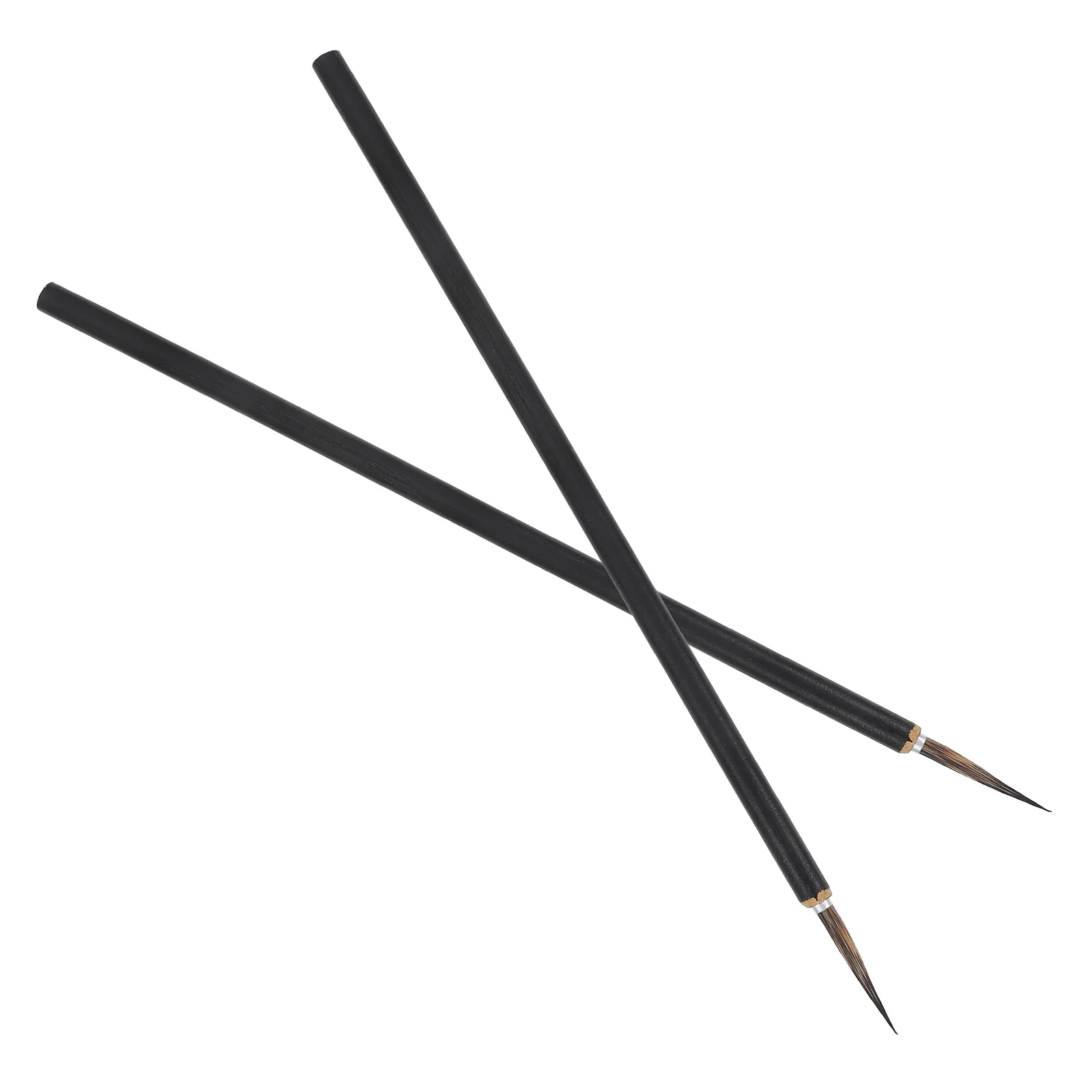 

2pcs Durable Ceramic Painting Pens Fine Line Wood Handle Art Brushes for Underglaze Portable Micro Paintbrush Set