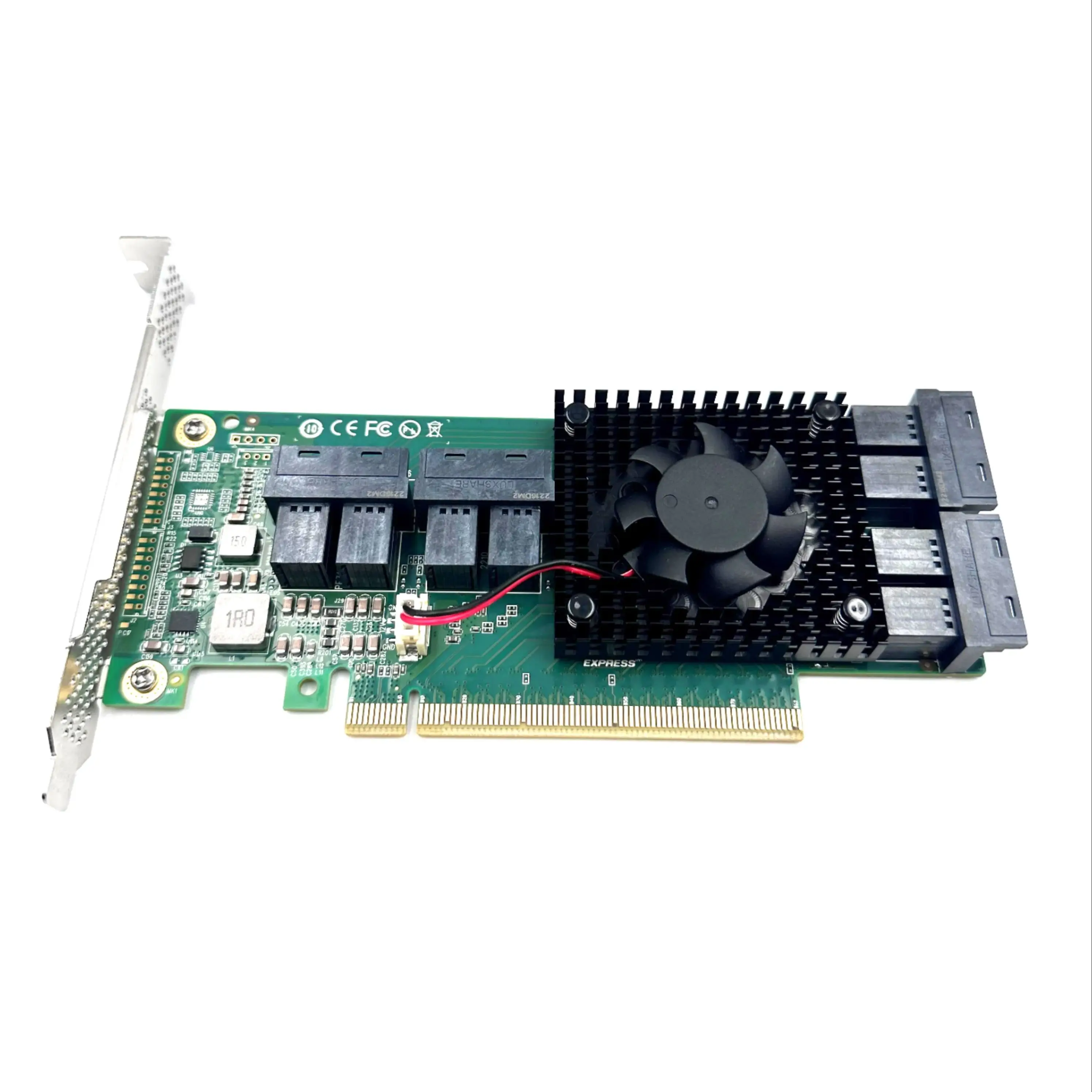 

8-портовый адаптер Shinreal sff 8643 PCIe3.0 x16, контроллер plx8749 --- PE3163-8I PCIe3.0, расширительная карта