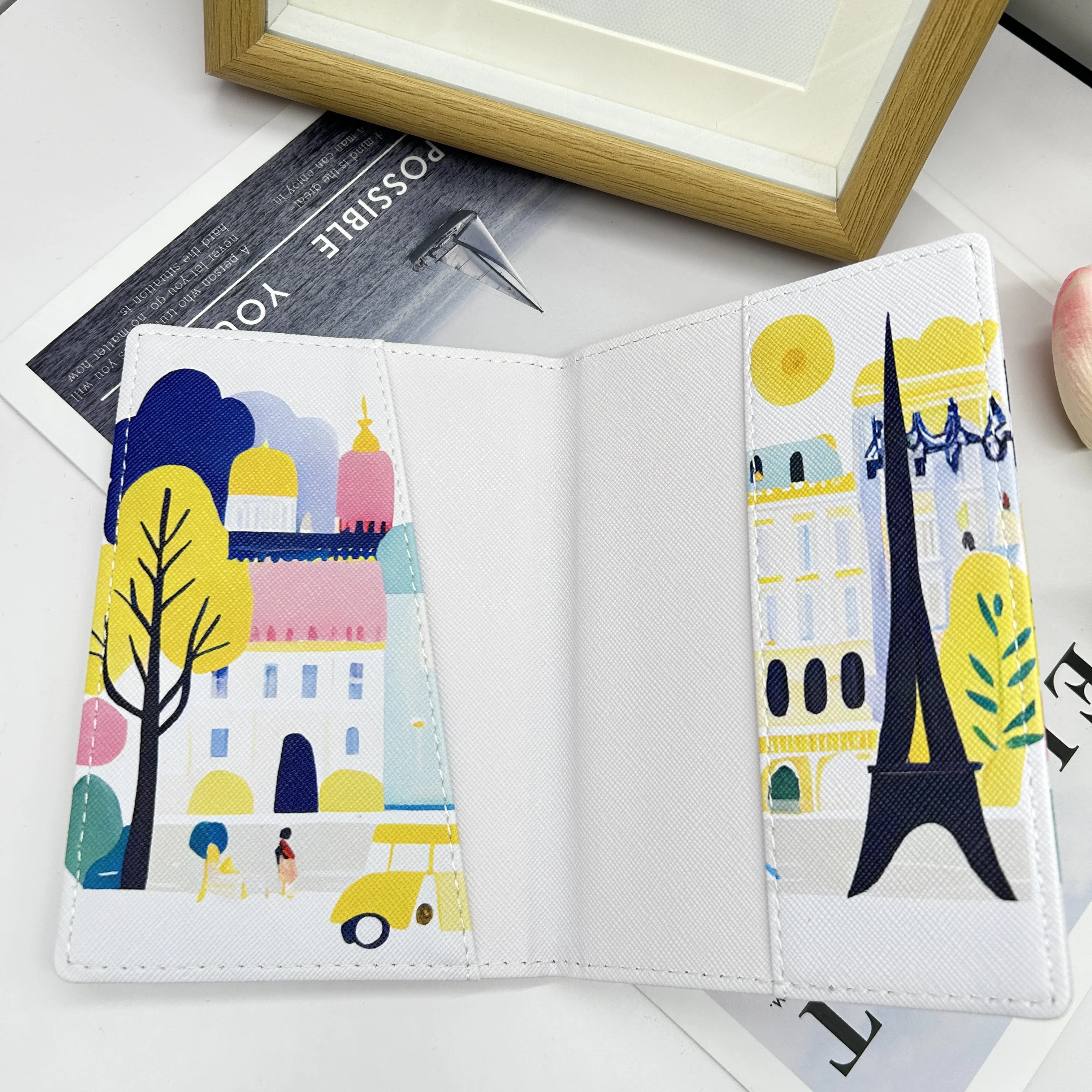 24PCS/Packs Custom Passport Case, Wallet, Cover,Fashion, PULeather,Printed-on-Demand, BrandLogo, Design Merch, Travel Souvenir