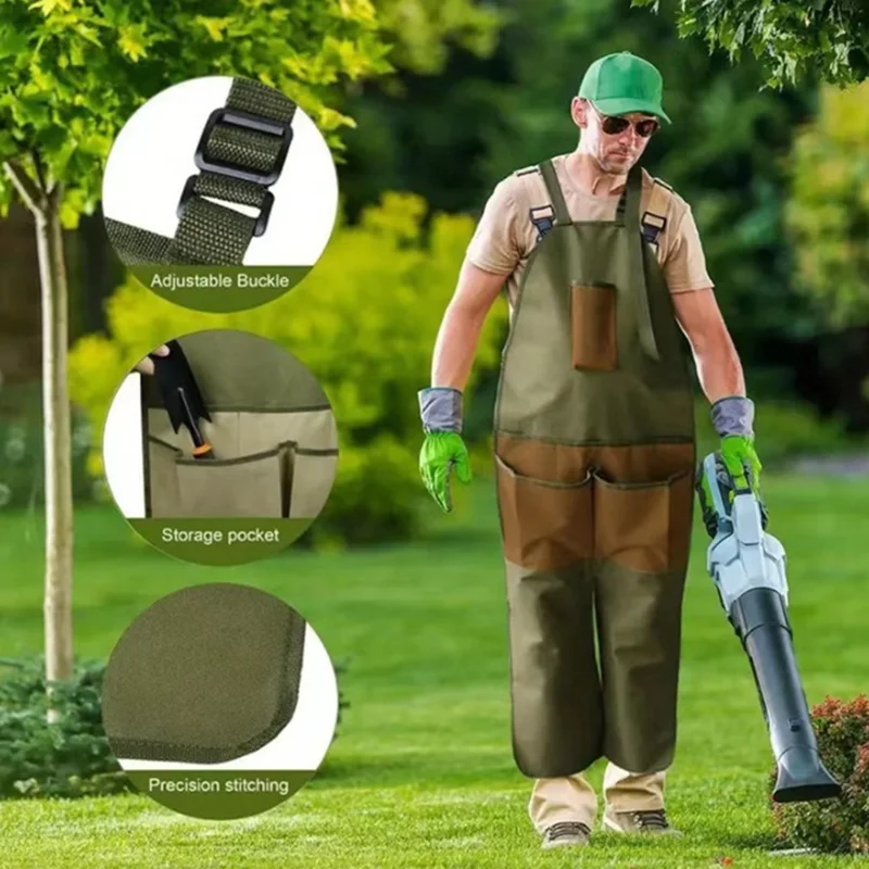 Horticultural leg protection apron multiple pockets garden trimming Oxford cloth wear-resistant dirt resistant work clothes