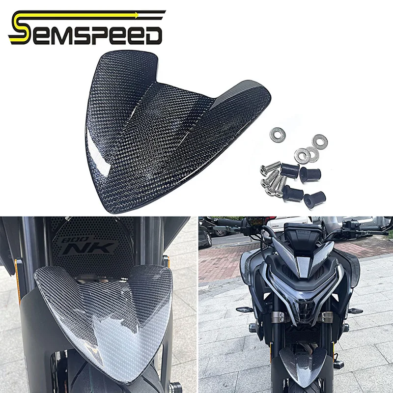SEMSPEED 100% Carbonfaser-Vorderradkotflügel, Abenteuer-Kotflügel, Spritzschutz, Motorradteile für CFMOTO 800NK