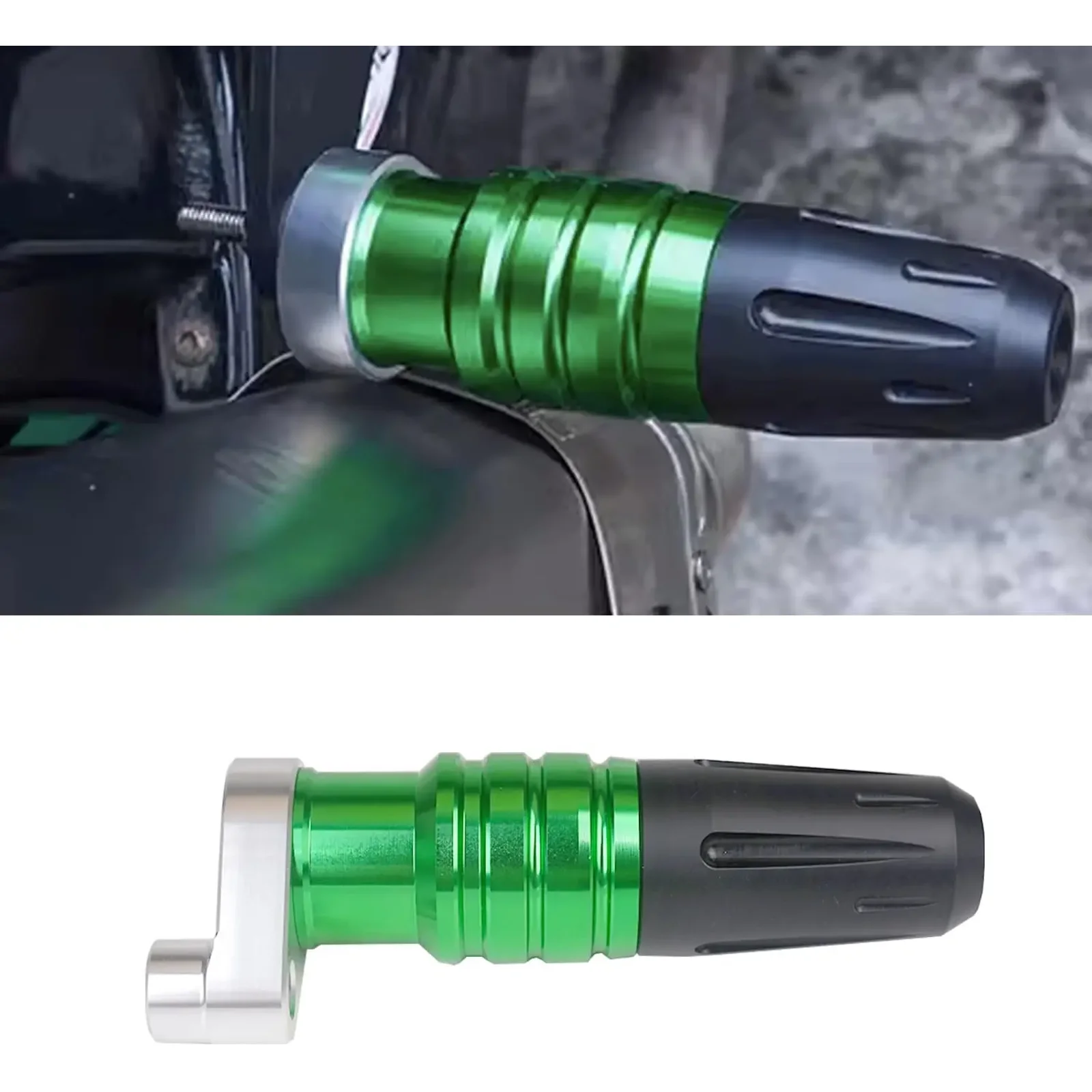 

Anti falling exhaust pipe protection rod CNC high-end all aluminum motorcycle protection device suitable for Kawasaki Ninja400