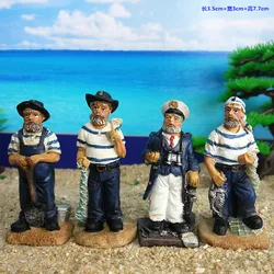 SINA COVA Sailor Mate Navyfisherman People Psychological Sand Table Action Figures Toys Craft Ornaments Toy Figures Decorations