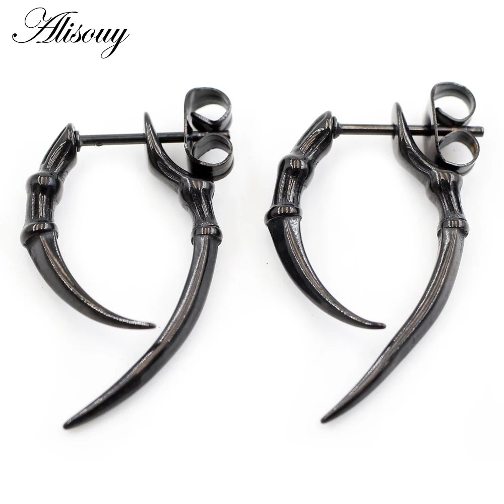 Alisouy 2 قطعة الرجعية صب مخلب سبيكة وهمية الغشاش دوامة الأذن تفتق نقالة المتوسع مقياس نفق التوصيل ثقب مربط القرط #4