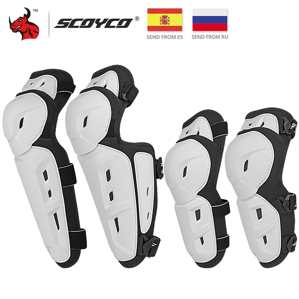 SCOYCO Motocross Knee Pads Elbow Protector Motorcycle Knee Pads CE Certified Knee Protector Anti-Fall Elbow Pads Biker Equipment