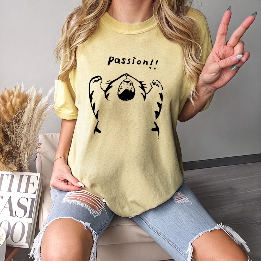 Camiseta con gráfico positivo de pasión de gato bonito, ropa de calle Unisex, camiseta superior de verano para uso diario para hombres Wemen, Tops de verano a la moda
