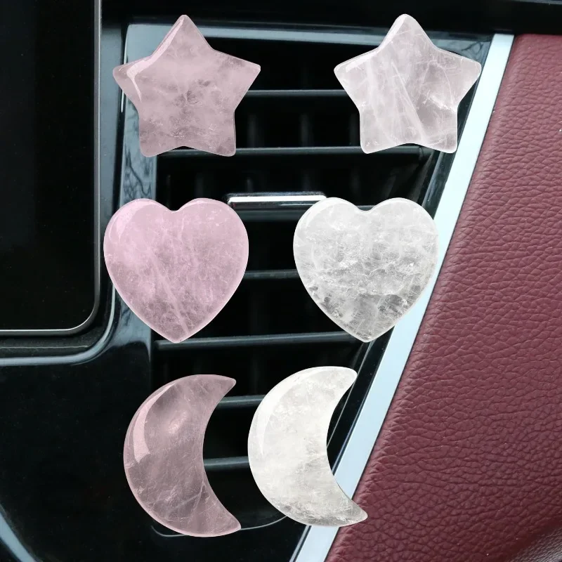 3Pcs/Set Crystal Moon Star Love Car Air Outlet Decoration Clip Auto Interior Air Conditioning Mouth Decor Clips Car Accessories