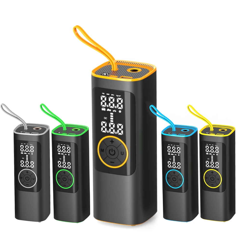 

Custom Color High Pressure Bicycle Pump Air Ball Tire Dual-Screen Digital Tyre Inflator for Electric Bike Motorcycle Car