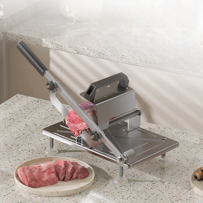 

Stainless Steel Manual Meat Slicer for Home Use - Versatile Multi-Functional Frozen Beef Practical Kitchen Vegetable Cutter