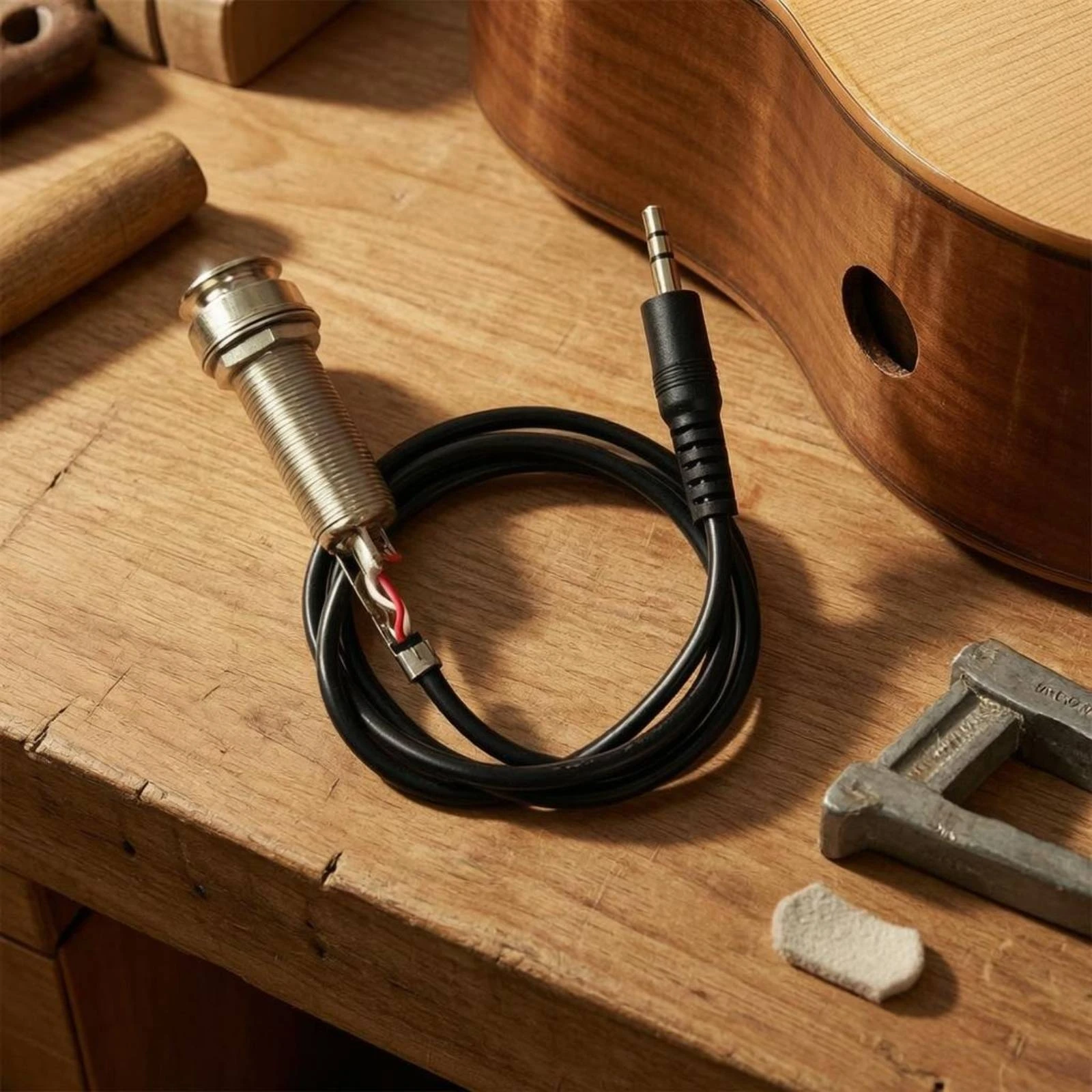 Tailpin Cable Assembly Insulated Endpin Jack Connector Guitar Endpin Jack Replacement Part Music Accessory Sturdy