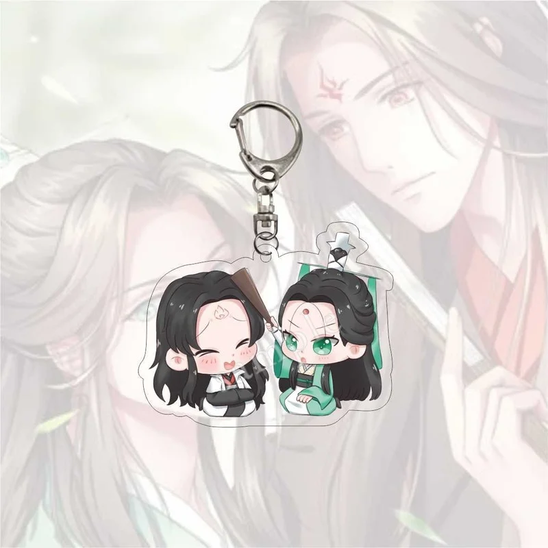 Anime The Scum Villain\'s Self-Saving System Key Chain for Man Women Kawaii Shen Qingqiu Luo Binghe Acrylic Keyring Pendant Gifts