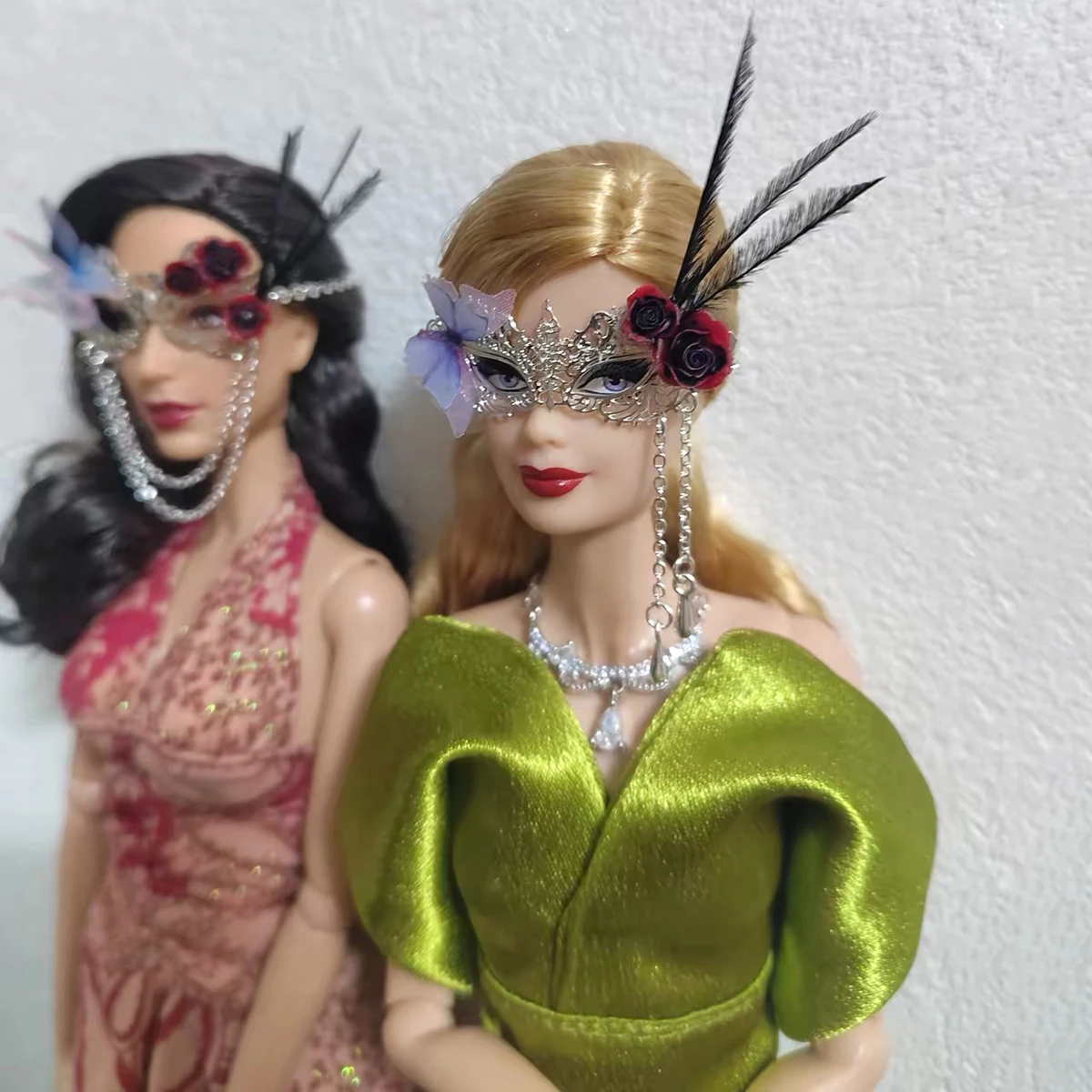 1/6 BJD Doll Jewellery Parts Makeup Ball Cosplay Butterfly Rose Miss Eye Mask Dinner Party Dress Up For 30cm Supermodel Doll