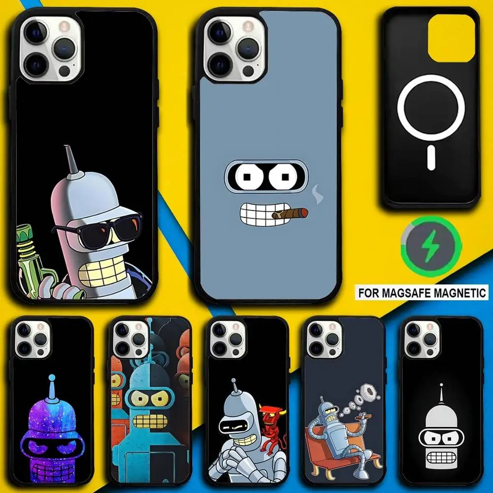 

F-Futuramas Anime B-Bender Phone Case For iPhone 17,16,15,14,13,12,11,Pro,Max,Plus,Mini,SE4,E Magnetic Magsafe Wireless Charging