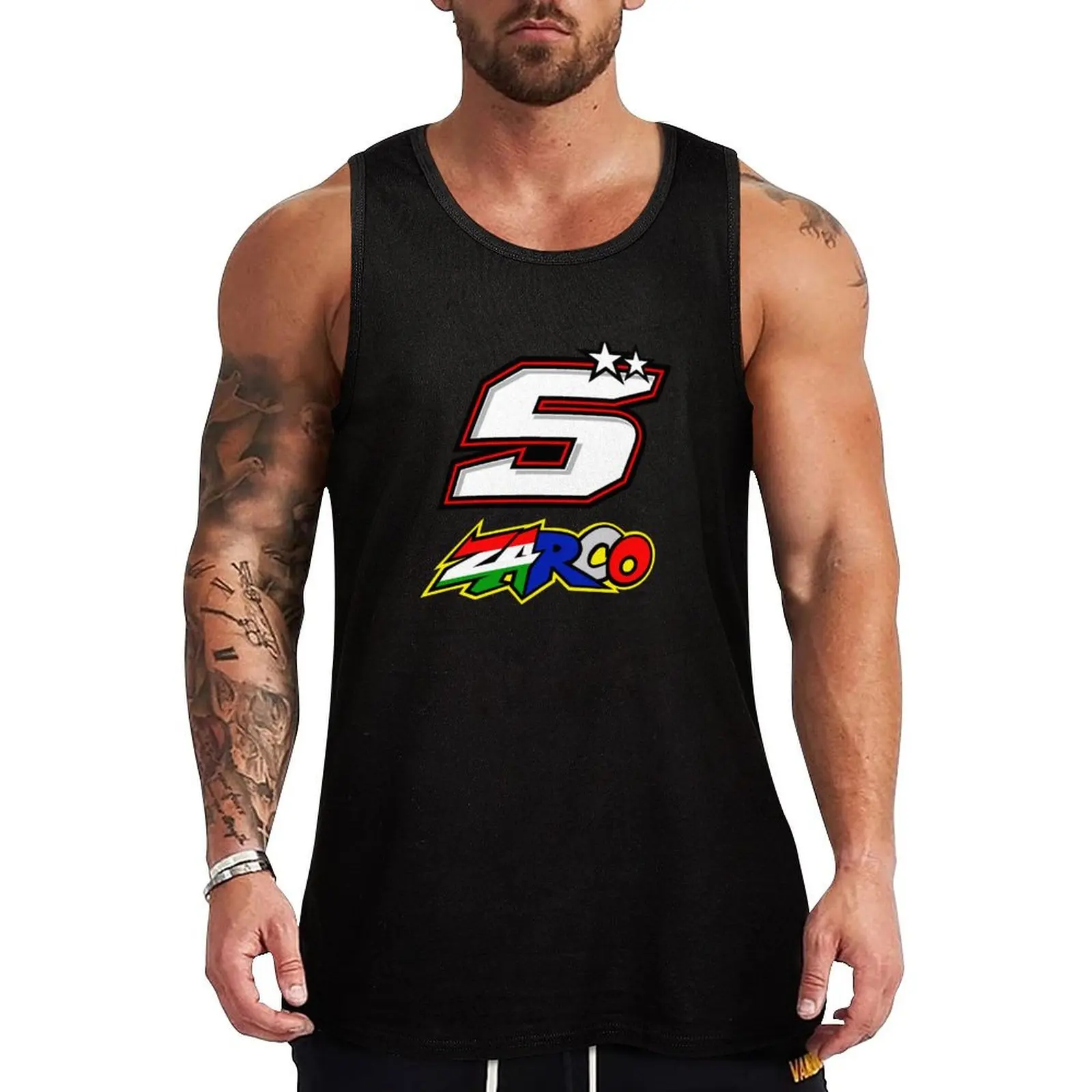 Johann Zarco Race Number 5 Tank Top Male vest t-shirt gym man vest men Top