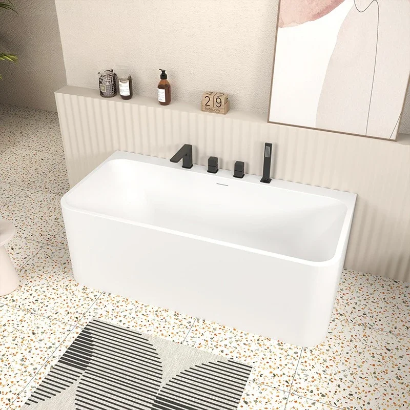 

Artificial stone bathtub square integrated polymer household