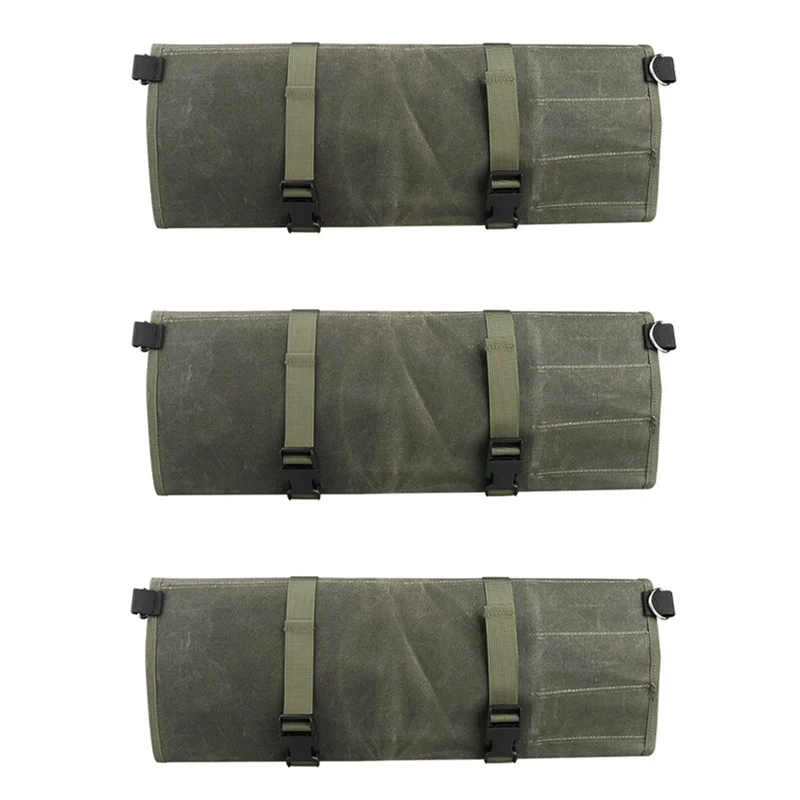 

3X Roll Bag Chef Knife Bag Kitchen Storage Bags Portable Knife Holder Multifunction Knife Carrying Bag Chef Tool-AT36
