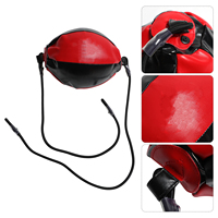 Double-end Bags Boxing Ball Bag Training Ball for Punching Training Workout Exercise Agility Training (Speed Ball Black and Red)