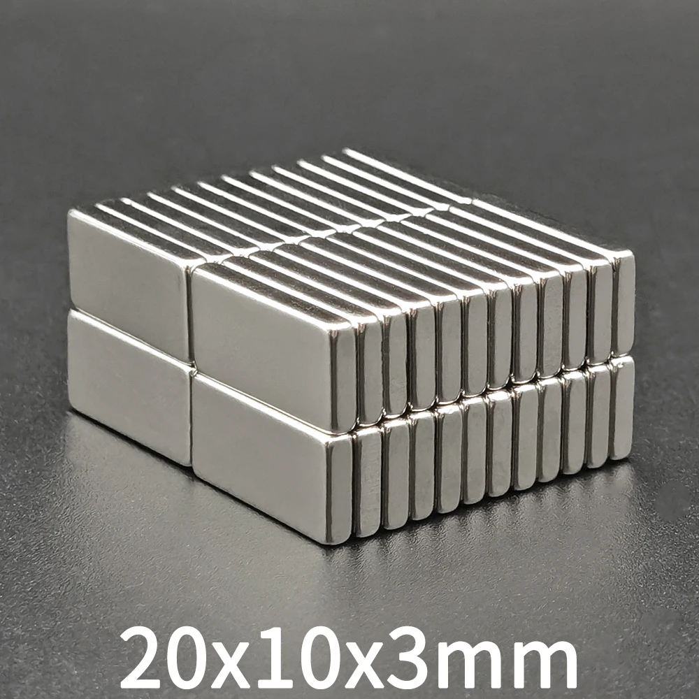 5-200Pcs 20x10x3 mm Block Neodymium Rectangular Magnet 20mm x 10mm x 3mm NdFeB Super Powerful Strong Magnetic Permanent 20*10*3