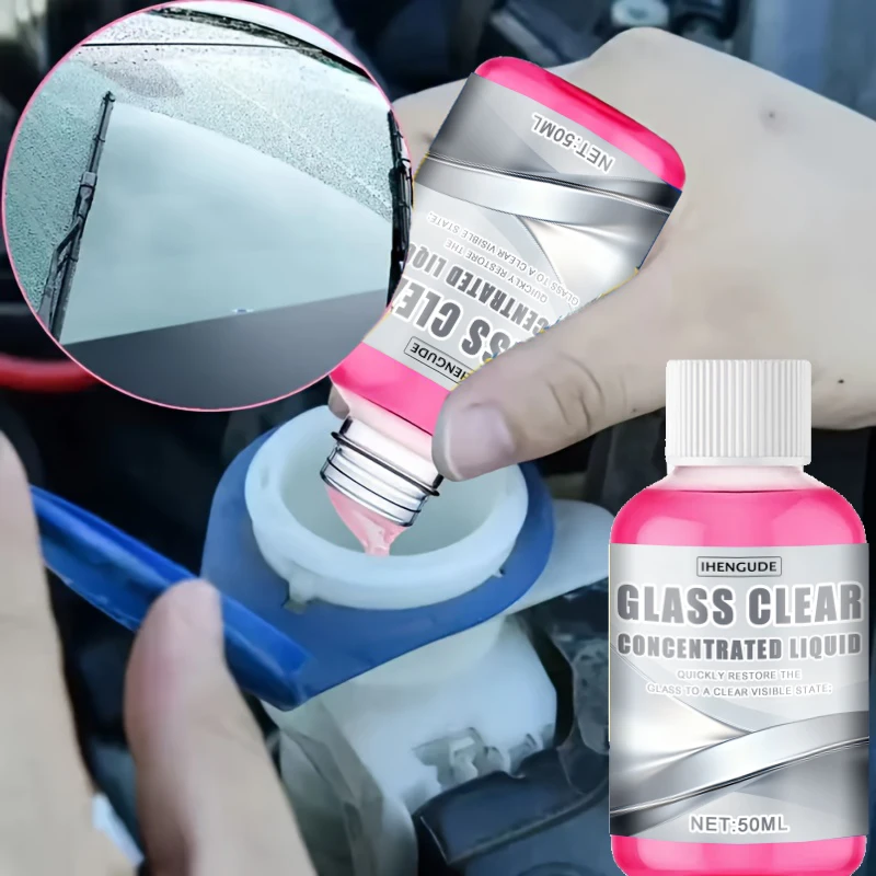 Concentrated Car Glass Coating Waterproof Windshield Wiper Fluid, Keeps Surfaces Smooth, Rainproof, and Anti-Fog Without Streaks, Quickly Restores Glass Clarity