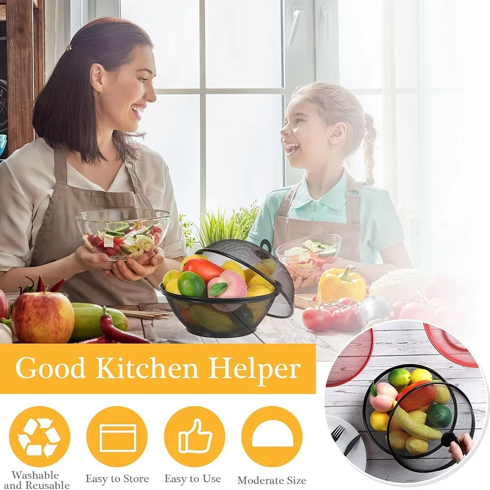 75STO-سلة فواكه مع لمنع الحشرات والذباب، صينية فواكه مع منع ذباب الفاكهة